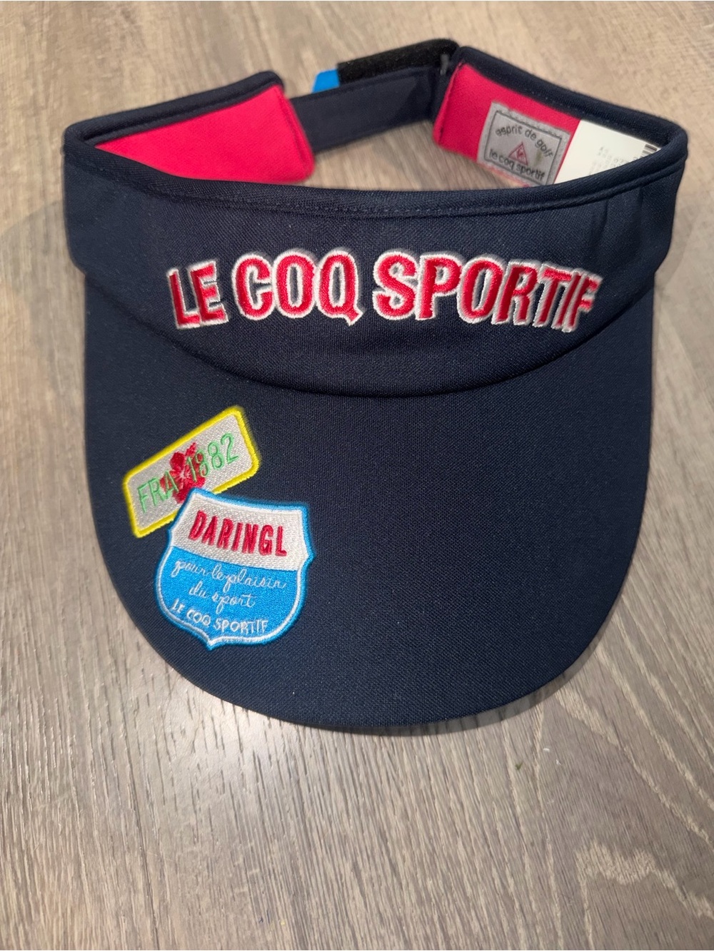 Le Coq Sportif Navy Visor with Red and Blue Details